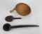 Native American Indian Wood Bowl and Spoons