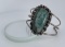 Navajo Malachite Sterling Silver Bracelet