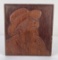 Charles M Russell Portrait Wood Carving