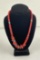 Navajo Indian Made Coral Disc Necklace