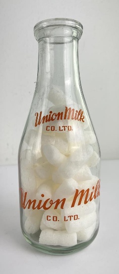 Union Milk Company Pyro Bottle
