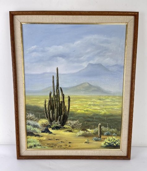 Arizona Desert Oil on Canvas Painting
