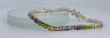 Sterling Silver Semi Precious Tennis Bracelet