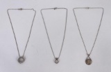 Lot of 3 Sterling Silver Necklaces