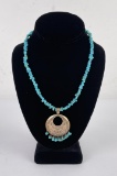 Navajo Sterling Silver Turquoise Necklace