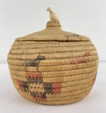 Alaskan Inuit Eskimo Lidded Basket