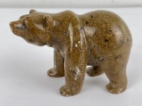 Alaskan Inuit Eskimo Soapstone Carved Bear