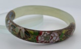 Antique Chinese Jade Cloisonne Bracelet Bangle