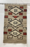 Antique Navajo Indian Whirling Log Rug