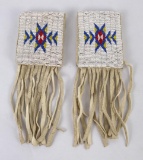 Plains Native American Indian Beaded Cuffs