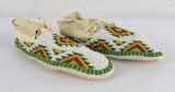 Plains Native American Indian Beaded Moccasins