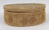 Alaskan Inuit Eskimo Lidded Basket