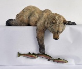 Eric Thorsen Grizzly Bear Fishing Bronze