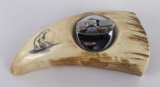 Antique Eskimo Inuit Scrimshaw Whale Tooth
