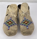 Plains Native American Indian Beaded Moccasins