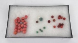 Collection of Coral Indian Trade Beads
