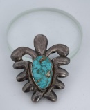 Old Pawn Navajo Turquoise Bolo Tie