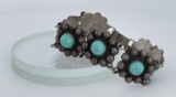 Taxco Sterling Silver Turquoise Link Bracelet