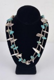 Zuni Heishi Turquoise and Shell Necklace