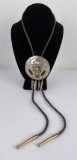 Sterling Silver Buffalo Skull Bolo Tie