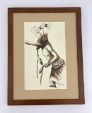 Aaron Yava Hopi Indian Watercolor Painting