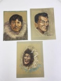 Eskimo Inuit Alaskan Pastel Drawings