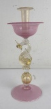 Mid Century Murano Glass Candlestick