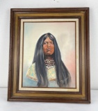 George McKee Cochran Indian Painting on Canvas