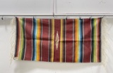 Antique Mexican Wool Serape Saltillo Blanket