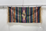 Antique Mexican Wool Serape Saltillo Blanket