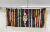 Antique Mexican Wool Serape Saltillo Blanket