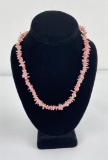 Navajo Indian Made Pink Coral Necklace