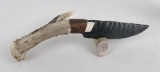 Bo Earls Handmade Obsidian Horn Handle Knife