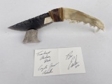 Bo Earls Handmade Obsidian Jaw Handle Knife