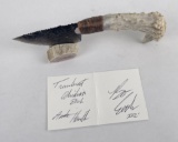 Bo Earls Handmade Obsidian Horn Handle Knife