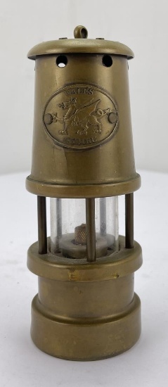 British Mining Brass Mining Lamp Wales Cymru