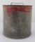 Galvanized Oil Can Converted to Fish Bait Bucket