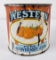 Western Pure Strawberry Jam Advertising Tin Can