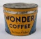Wonder Coffee Tin Can One Pound