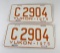 1975 Yukon License Plates Matched Set