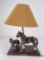 Vintage Plastic Clydesdales Lamp