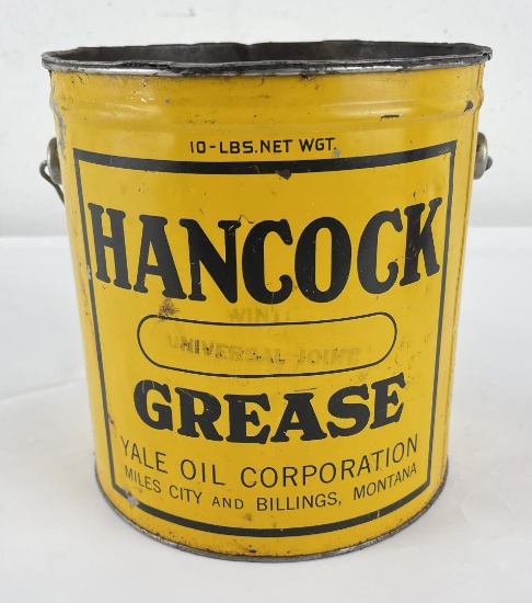 Hancock Grease Tin Can Billings Montana Yale Oil