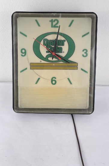 Quaker State Lighted Clock