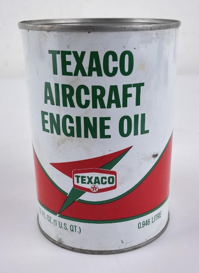 Texaco Aircraft Engine Oil Can Quart
