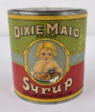 Dixie Maid Syrup Tin Can Cairo Georgia