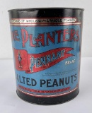 Planters Pennant Brand Salted Peanuts Tin Can