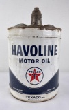 Texaco Havoline Motor Oil 5 Gallon Can