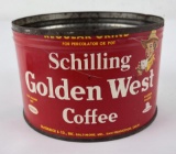 Schilling Golden West 1lb Coffee Tin Can