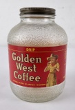 Golden West Coffee Glass Jar