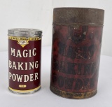 Magic Brand Baking Powder Tin Cans